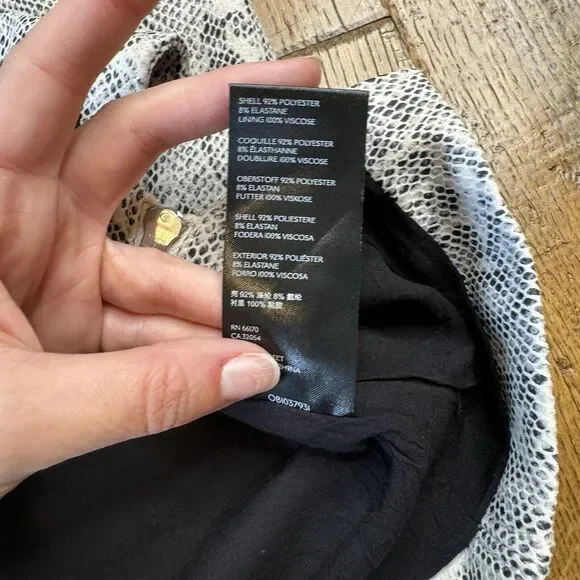 Free People Midnight Magic Snake Print Zip Mini Skirt Womens Size 4 - Picture 4 of 7